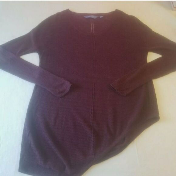 Simply Vera Vera Wang Sheer Mesh Asymmetrical Lightweight Purple Top Size Small - Picture 9 of 9